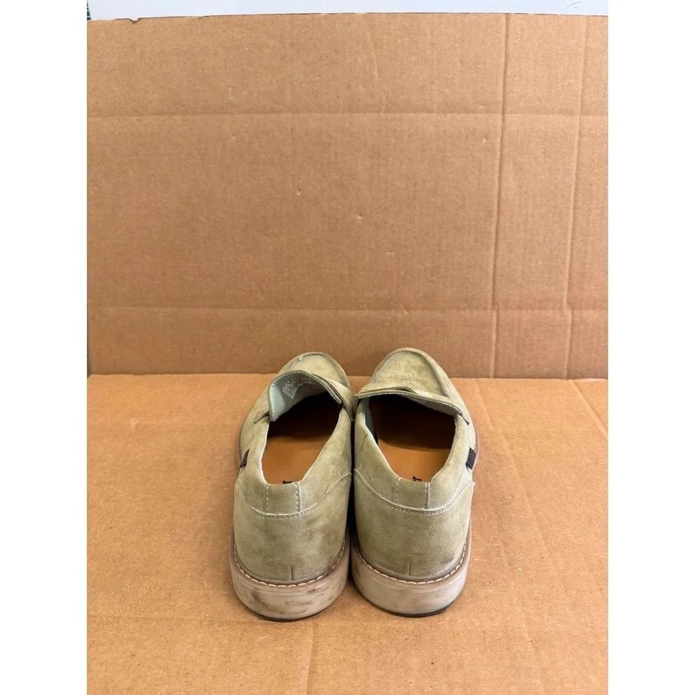 Wrangler Suede Slip On Penny Loafers Olive Green Mens Size 10.5 US / 44 EU